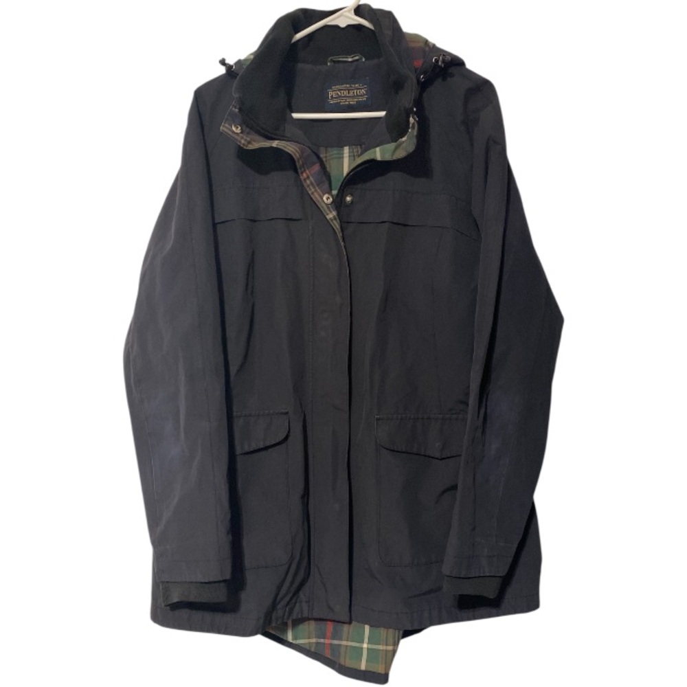 Pendleton Women’s Jacket Size Large Dark Gray Pla… - image 1